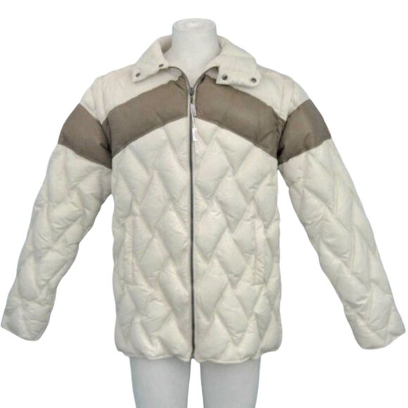 NEW! Vintage Versace Versus Puffer Jacket & Vest! Leather StripeSleeves Detach